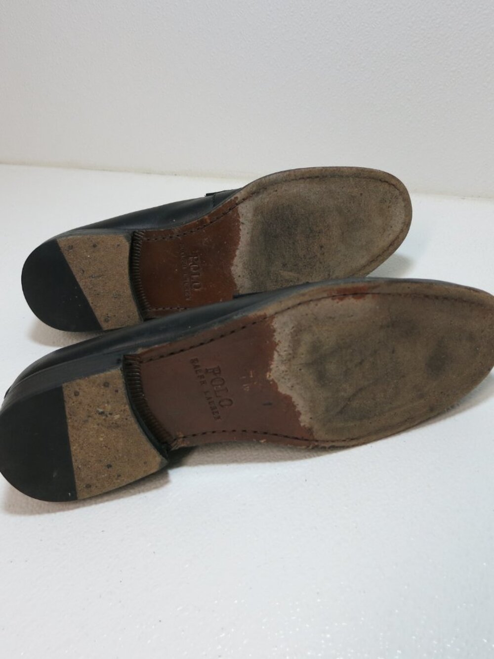 Polo Ralph Lauren Agustin Leather Loafers Dress Moccasins Shoes Footwear Sz 9.5 - Picture 3 of 7